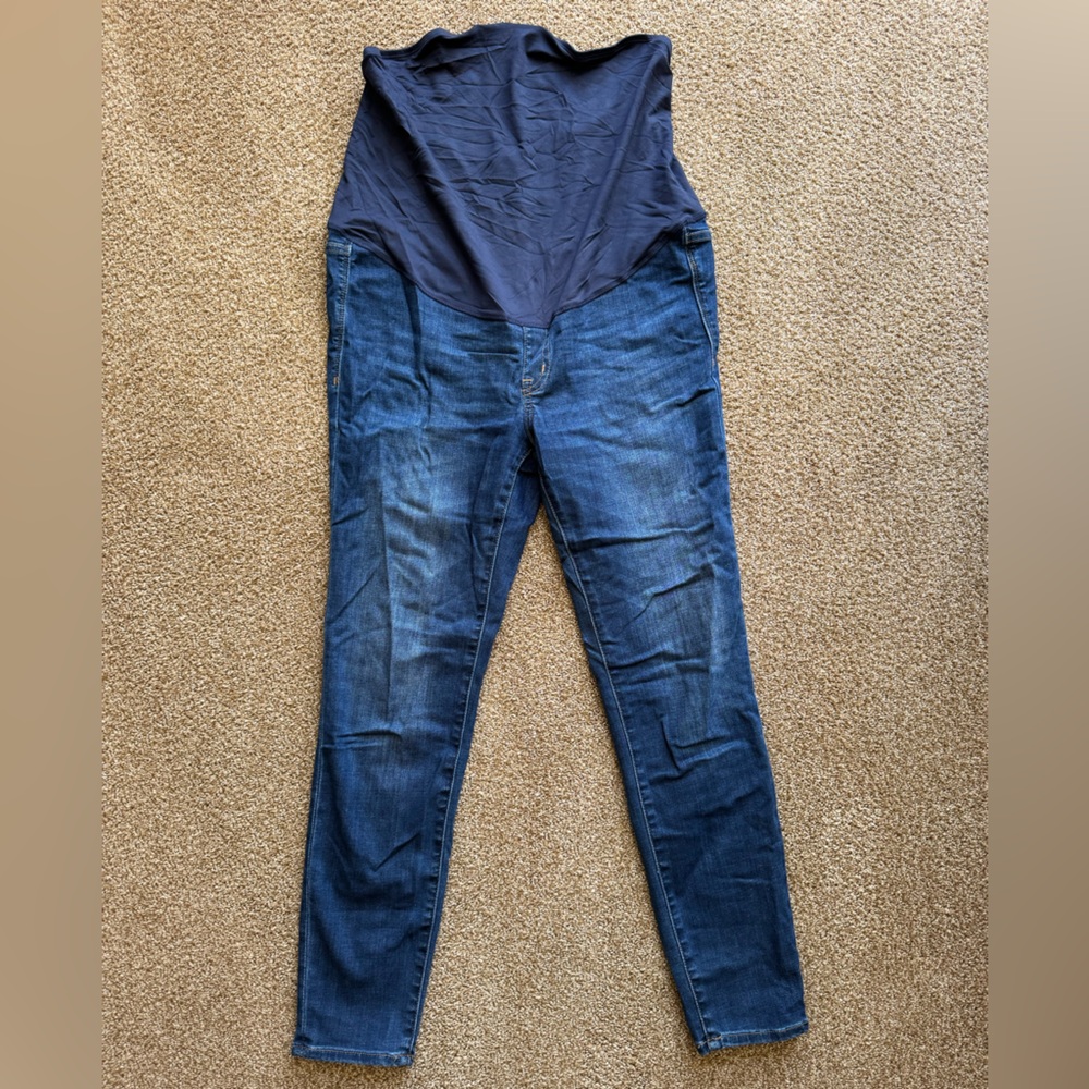 Madewell maternity jeans with belly panel